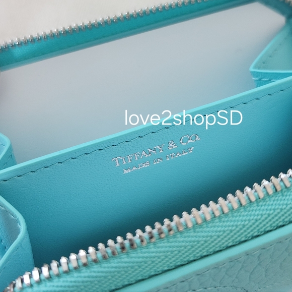Tiffany & Co. Return To Tiffany Small Zip Blue Leather Wallet NWT NEW - Picture 6 of 6